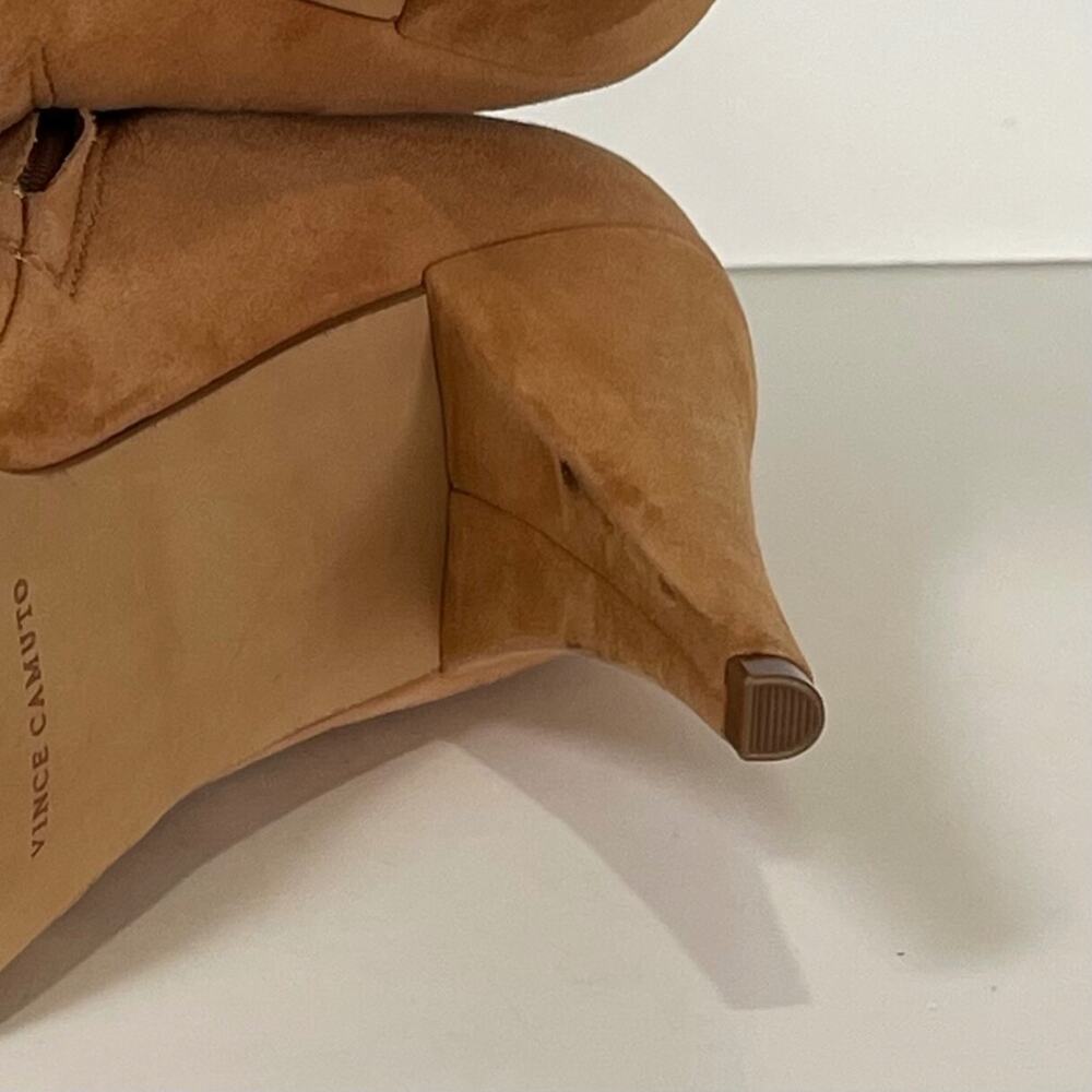 Vince Camuto Women's Azentela Ankle Booties Size 8.5 Brown Suede Golden Walnut - Picture 16 of 16